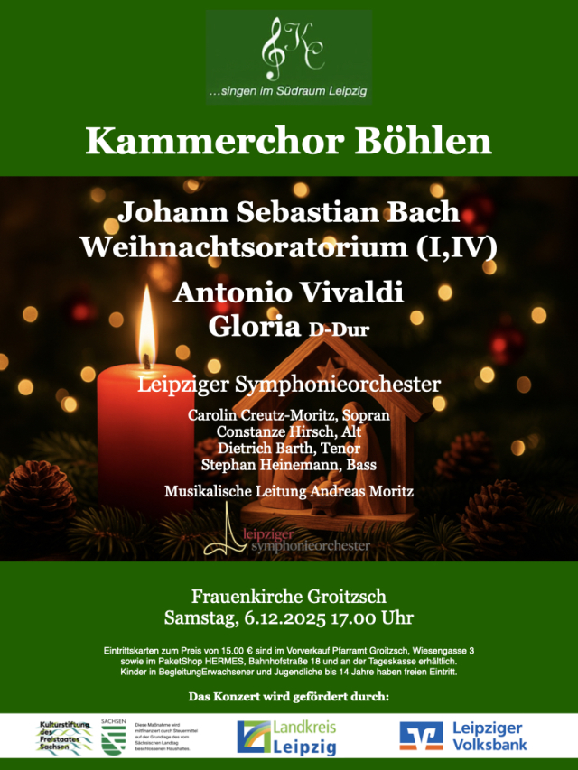 Weihnachtsoratorium Kammerchor Böhlen 05.12.2025